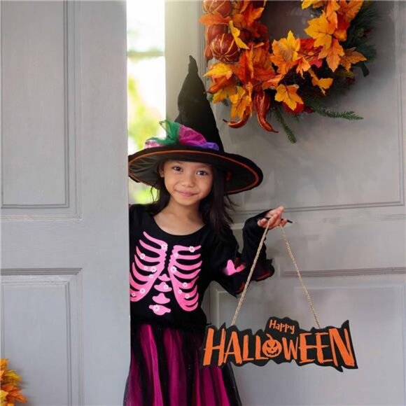 Happy Halloween Door Welcome Sign Small Door Hanging Sign, Pumpkin Halloween - Picture 7 of 8